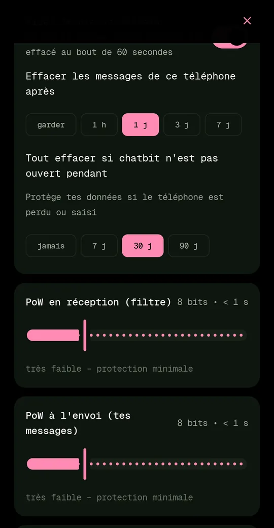 Effacement automatique